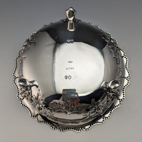 1880年 英国アンティーク 純銀製 脚付きボウル 113g Robert Harper